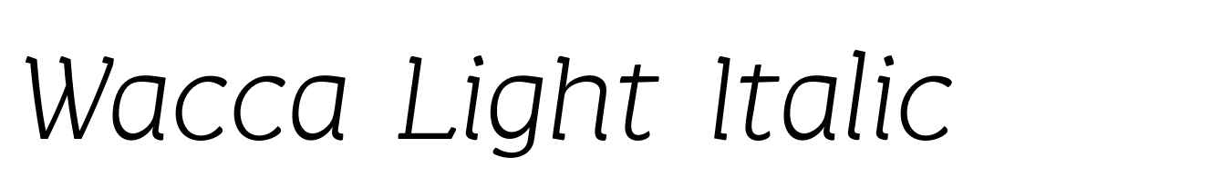 Wacca Light Italic